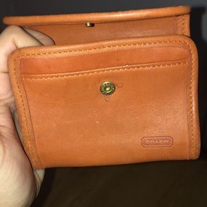 Coach leather coin pouch